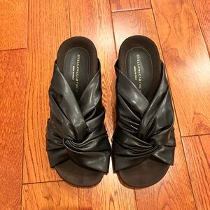 Stella McCartney Women's Black Knotted Slide Sandals